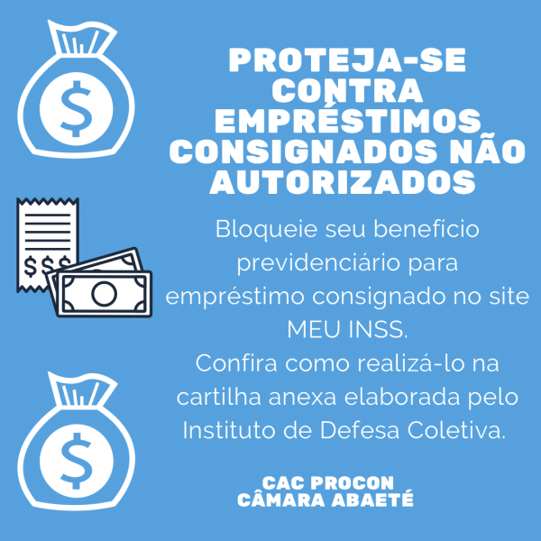 BLOQUEIO DE EMPRÉSTIMO CONSIGNADO