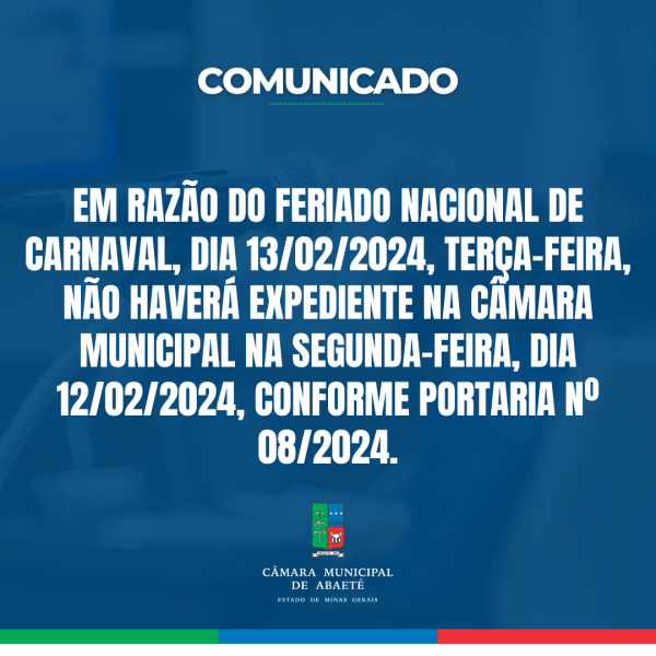 CÂMARA MUNICIPAL DE ABAETÉ INFORMA!
